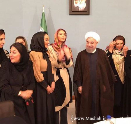 الهام حمیدی و روحانی رئیس جمهور
